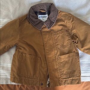 Old Navy Brown Jean Jacket with Corduroy Collar 2T chore